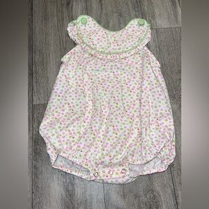 Floral Smock Bubble - Pink and Green